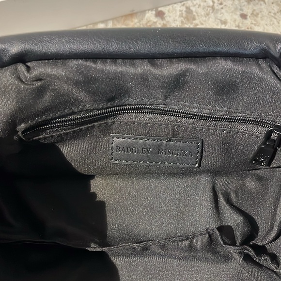 Badgley Mischa Vegan Leather frame clutch. Black - Picture 7 of 11